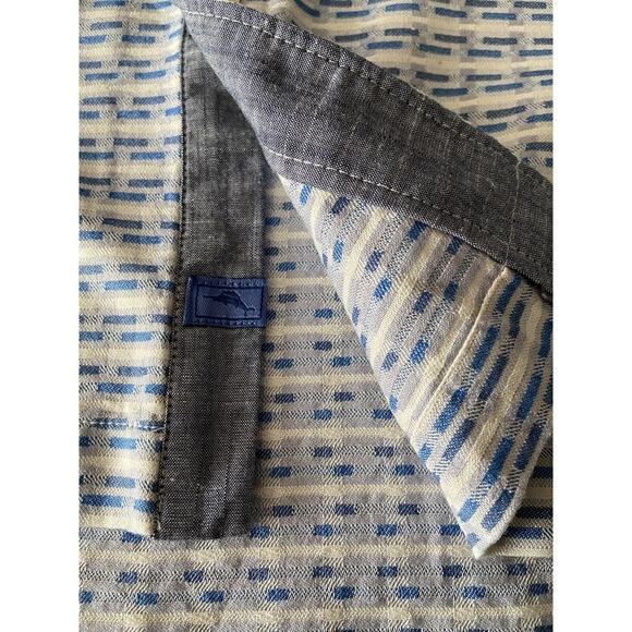 TOMMY BAHAMA Giovanni Geo Galaxy Blue Silk Camp Shirt sz XXL - Picture 7 of 9
